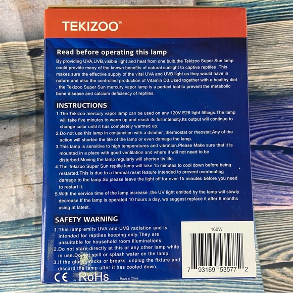 Tekizoo Super Sun Reptile Lamp UVA UVB Bulb - Picture 8 of 11